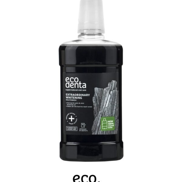 ECODENTA Bain de Bouche Blanchissant au Charbon Actif 500ml
