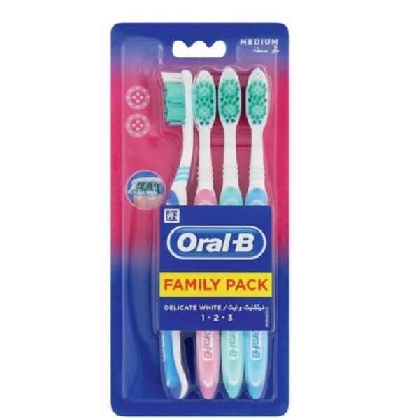Oral-B Bad Delicate White family Medium pack