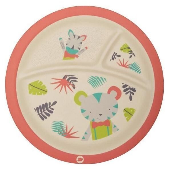Bebe Confort – Assiette en Bambou avec compartiments – Jungle Vibes (18M +)