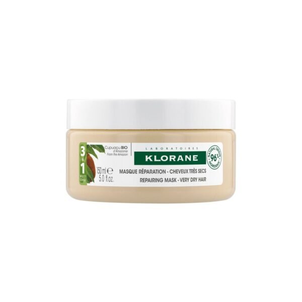 Klorane – Masque Réparation 3 en 1 au Cupuaçu BIO – Cheveux très secs 150 ml