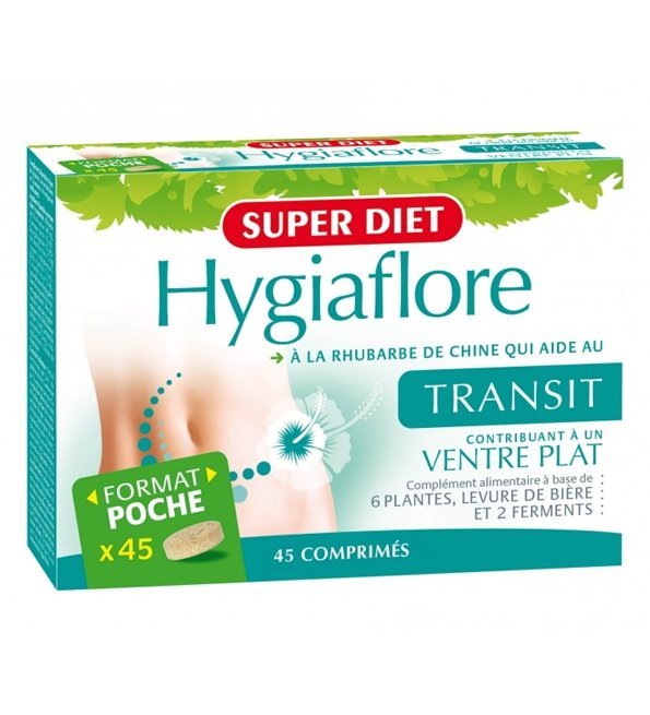 3428881134800-1.jpg Super Diet Hygiaflore Transit Ventre Plat Pocket – 45 Comprimés – Image 1