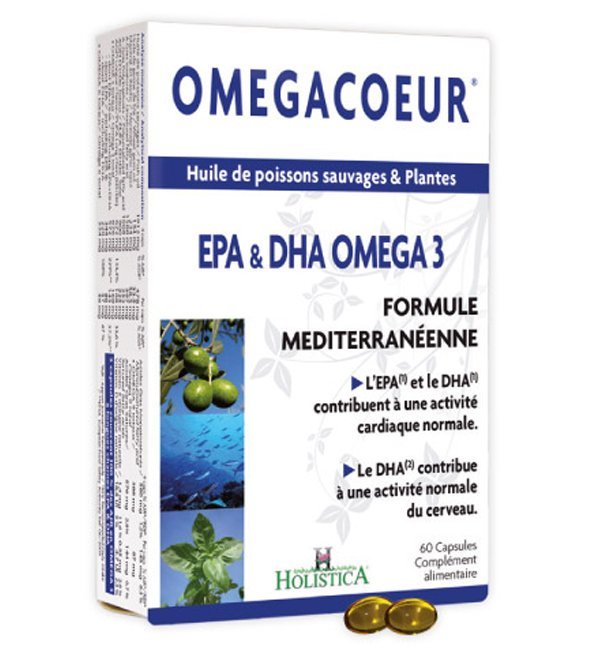 3477280000032-1.jpg Holistica Omegacoeur Huile de Poisson – 60 Capsules Molles – Image 1