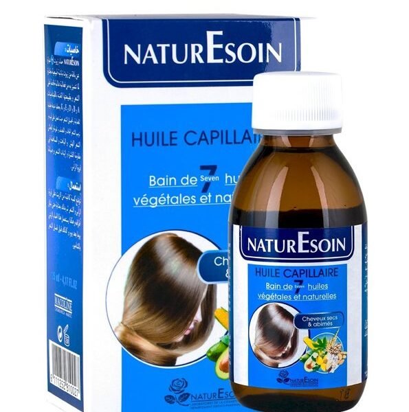 NaturEsoin Huile Capillaire 7 Bain d&rsquo;Huiles Végétales – 125 ml