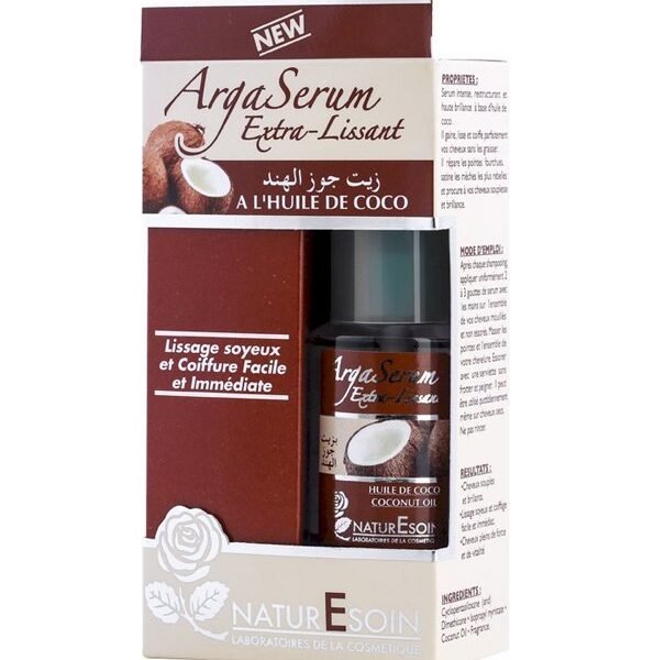 NaturEsoin ArgaSerum à l&rsquo;Huile de Coco – 50 ml