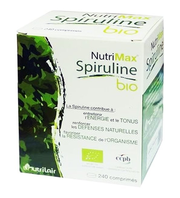 6111251850062-1.jpg Nutrimax Spiruline Bio – 240 Comprimés – Image 1