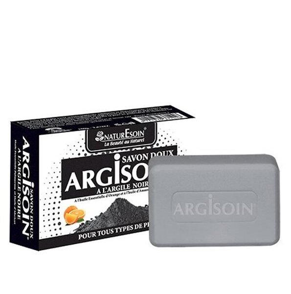 NaturEsoin Argisoin Savon à l&rsquo;Argile Noire- 125 G