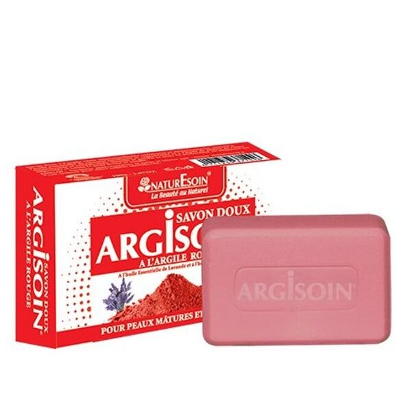 NaturEsoin Argisoin Savon à l&rsquo;Argile Rouge- 125 G