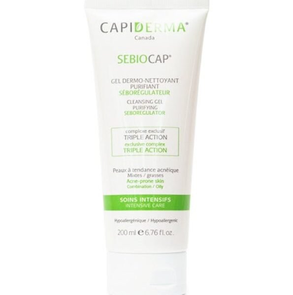 Capiderma – Sebiocap gel dermo-nettoyant pour peaux à tendance acnéique – 200 ml