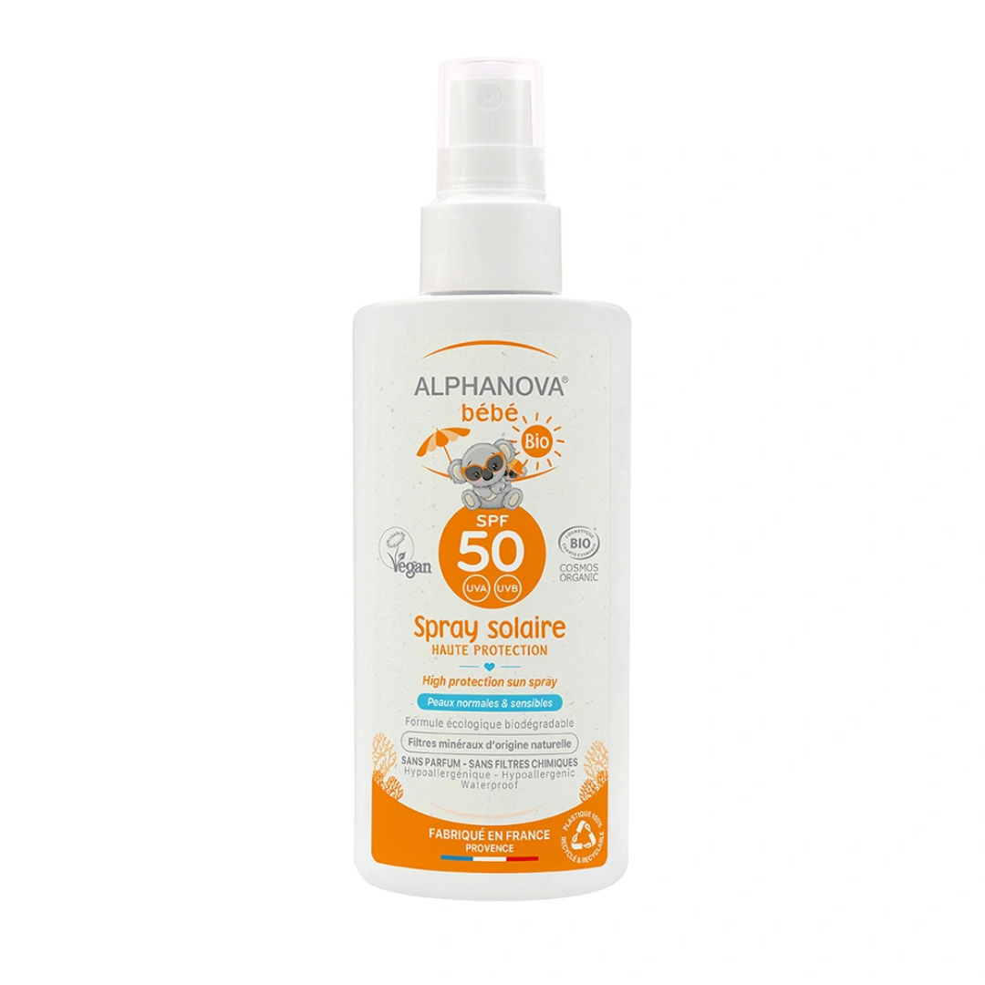 Alphanova-spray-solaire-bebe-spf50-125g-1.png Alphanova Spray Solaire Bebe Spf50 125g – Image 1