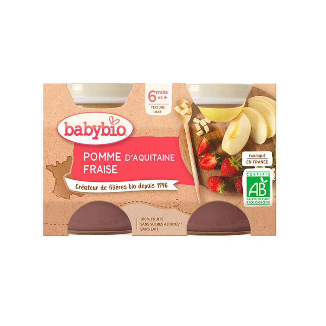 BABYBIO-PETIT-POT-POMME-FRAISE-2130G-1.png BABYBIO PETIT POT POMME FRAISE 2 x 130G – Image 1