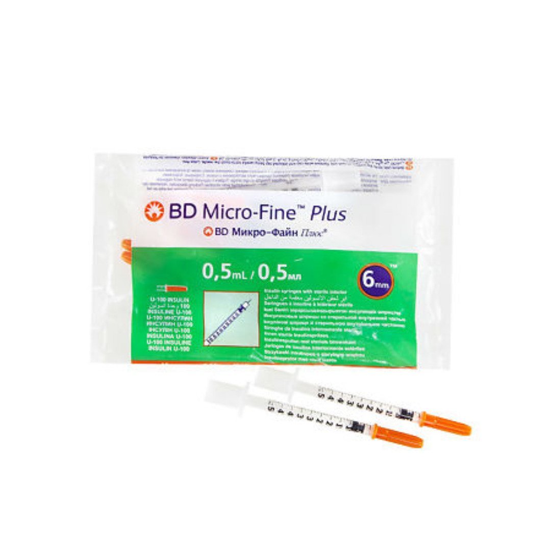 Bd-micro-fine-plus-seringue-insuline-0.5ml.jpg Bd Micro-Fine Plus Seringue Insuline 0.5ml Boite 10 – Image 1