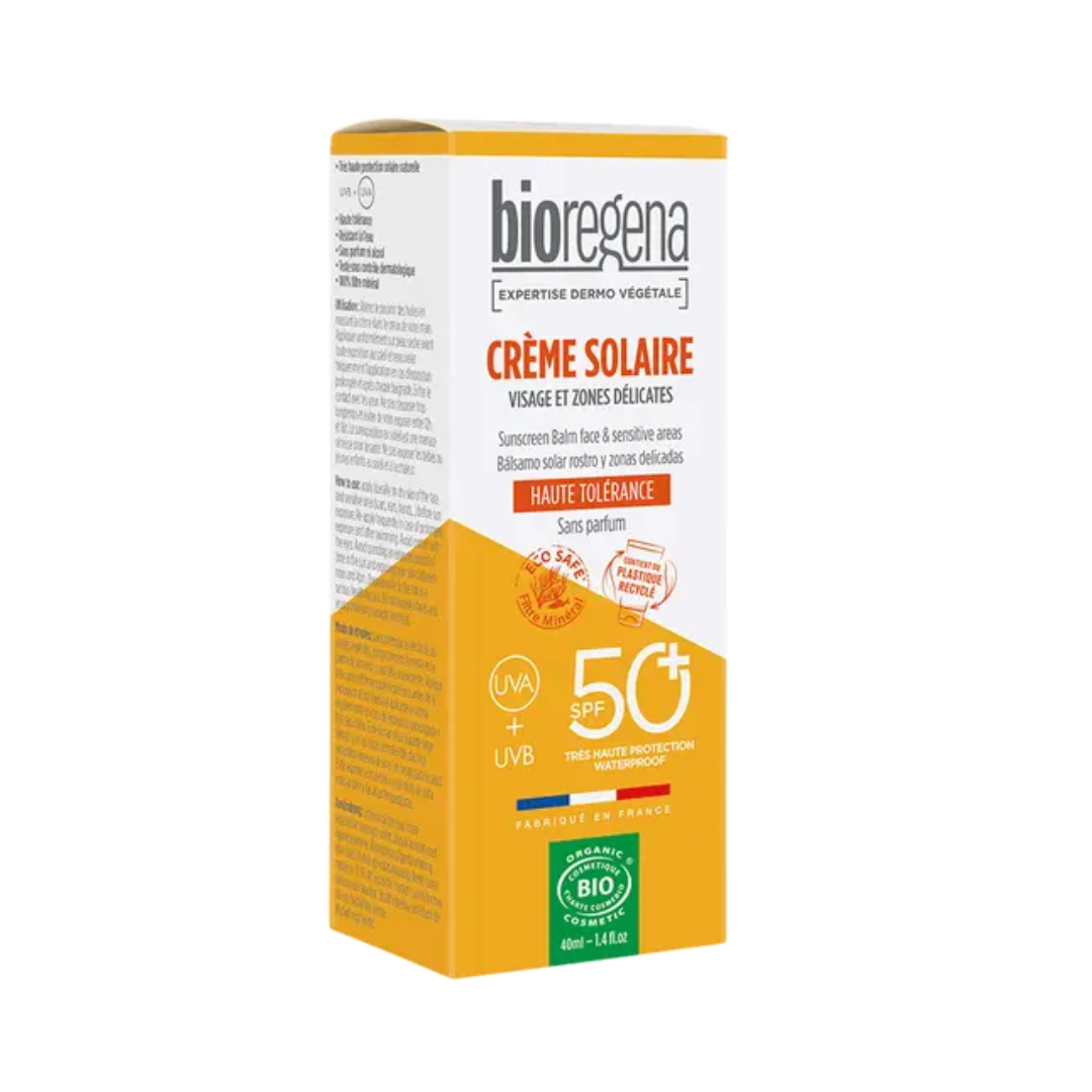 Bioregena-creme-solaire-adultes-sans-parfums-spf50-40ml-1.png Bioregena Creme Solaire Visage et Zones Délicates 40ml – Image 1