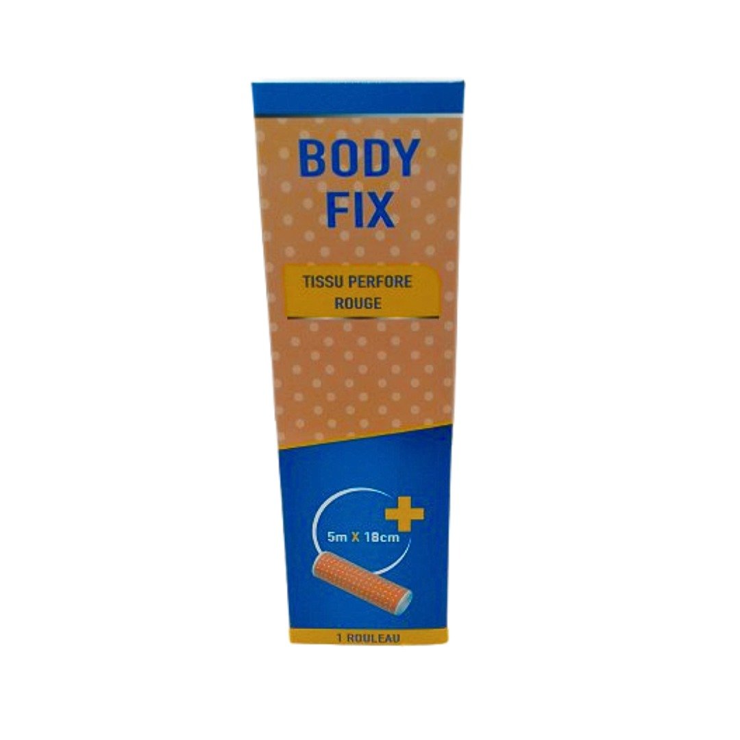 Body-Fix-Sparadrap-Perfore-518cm-Rouge Body Fix Sparadrap Perfore 5 x 18cm Rouge – Image 1