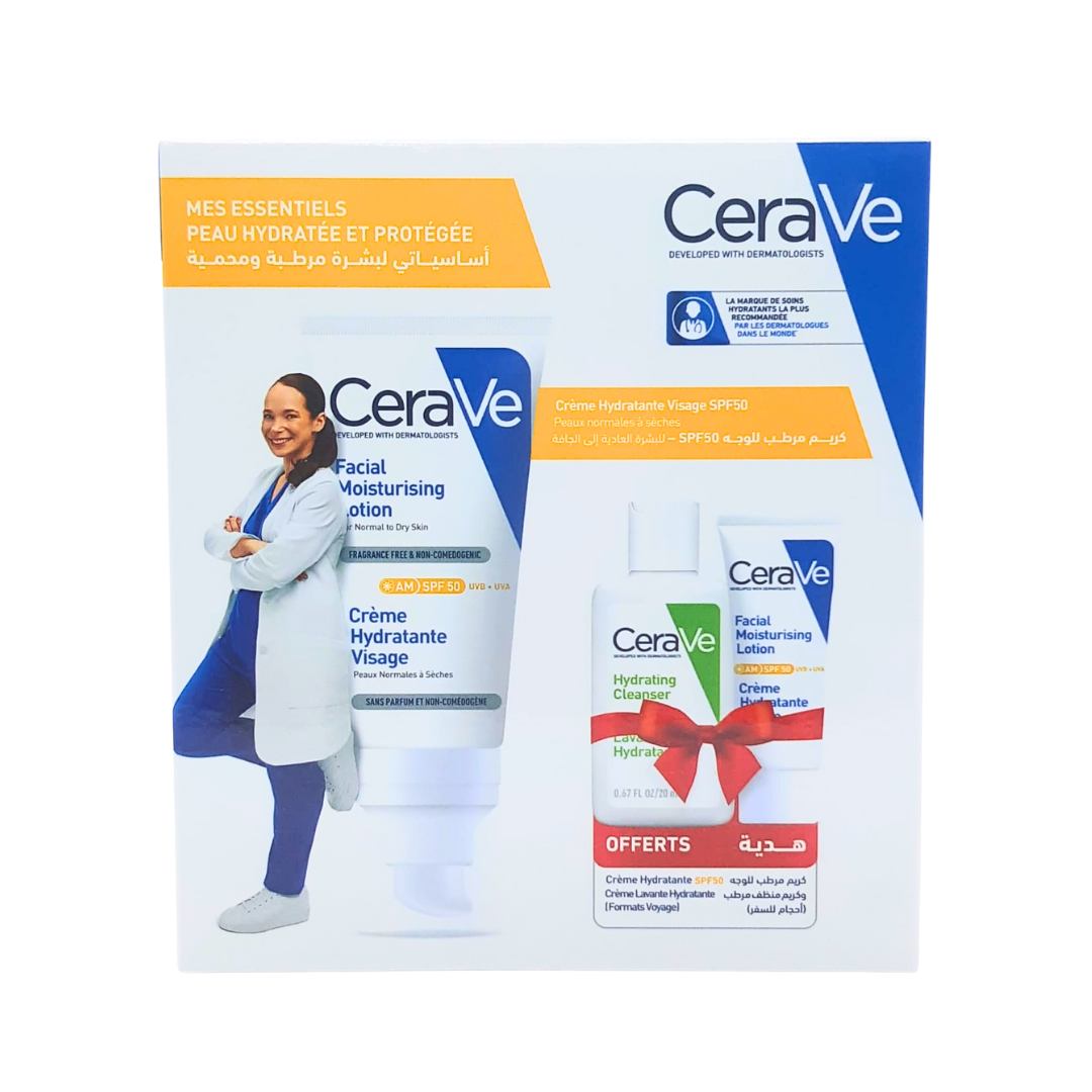Cerave-Creme-Hydratant-Visage-52ml-Creme-Lavante-Et-Creme-Hydratante-spf50-Mini-Formats-Offerts.png Cerave Creme Hydratant Visage 52ml + Creme Lavante Et Creme Hydratante spf50 Mini Formats Offerts – Image 1
