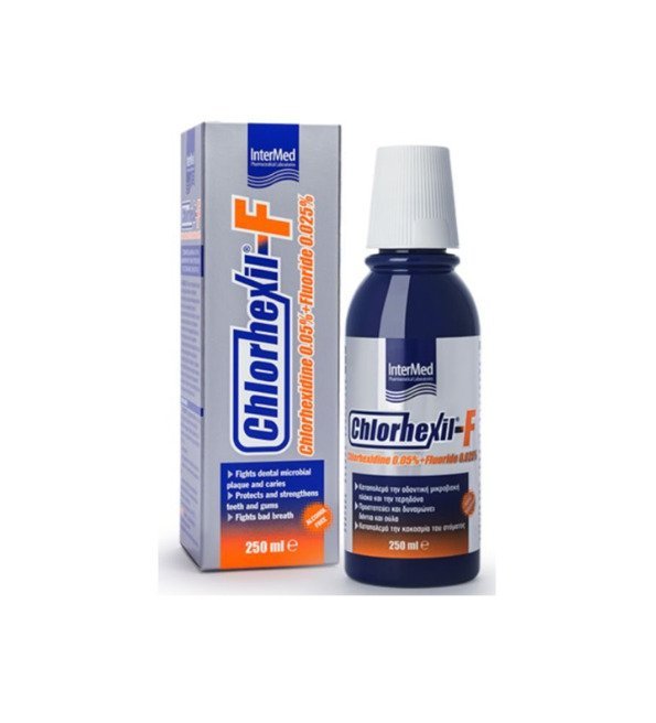 Chlorhexil-F-bain-de-bouche-250ml-2.jpg Chlorhexil F Bain de Bouche 250ml – Image 1