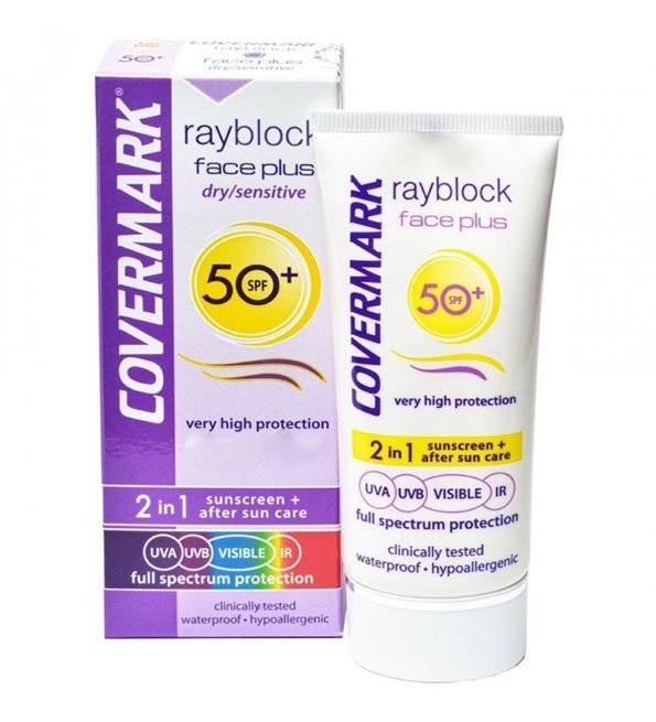 Covermark-rayblock-face-plus-Visible-Dry-sensitive-spf50-50ml-1.jpg Covermark rayblock face plus Visible Dry sensitive spf50+ 50ml – Image 1