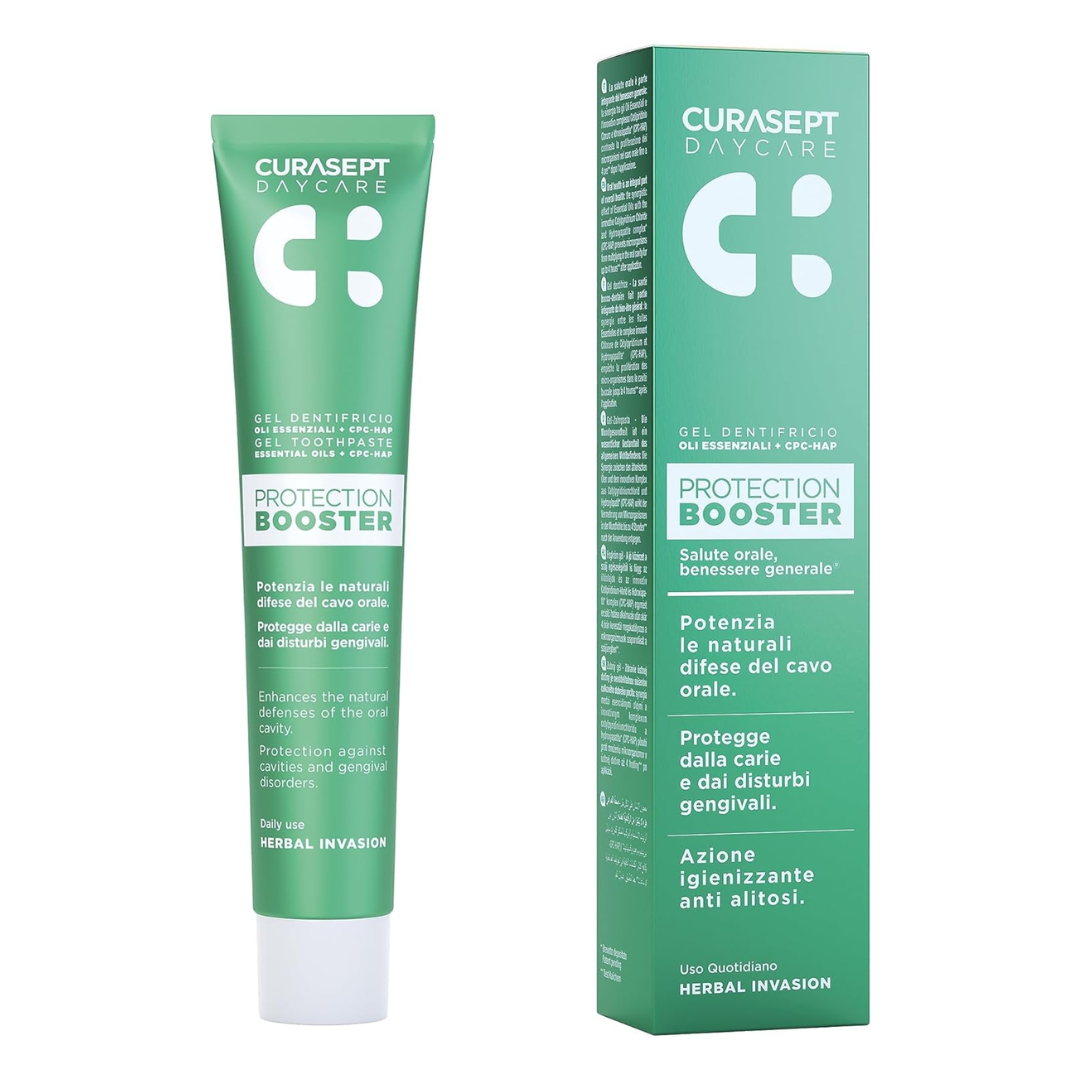Curasept-Daycare-dent-booster-Herbal-invasion-75ml-1.png Curasept Daycare Dentifrice Booster Herbal Invasion 75ml – Image 1