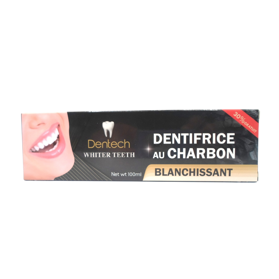 Dentech-dent-au-charbon-blanchissant-100ml-1.png Dentech Dentifrice Au Charbon Blanchissant 100ml – Image 1