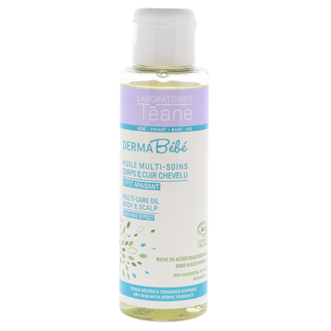 Derma-bebe-Huile-multi-soins-bain-100ml-1.png Derma Bebe Huile multi-soins & bain 100ml – Image 1