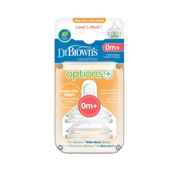 Dr Brown&rsquo;s 2 Tetines Col large Level 1 +0m WN1201