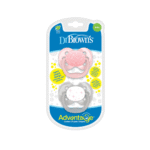 Dr Brown&rsquo;s 2 Sucette Advantage Etoile Rose 0-6m