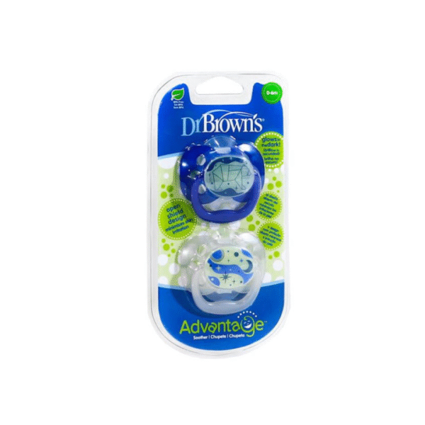 Dr Brown&rsquo;s 2 Sucette Advantage Ocean Bleu 0-6m