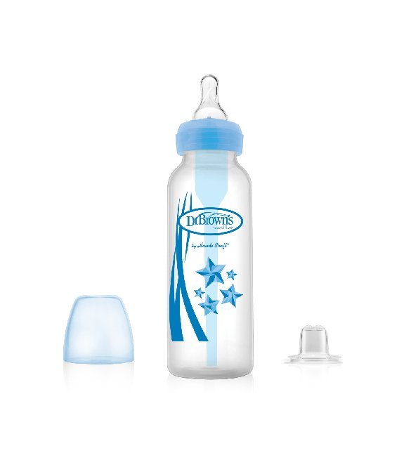 Dr-browns-Bib-cole-etroit-Bleu-250ml-SB8192-1.jpg Dr browns Biberon Cole Etroit Bleu 250ml SB8192 – Image 1
