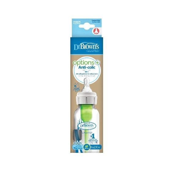 Dr Brown&rsquo;s Biberon Cole Etroit En Verre 120ml SB41001