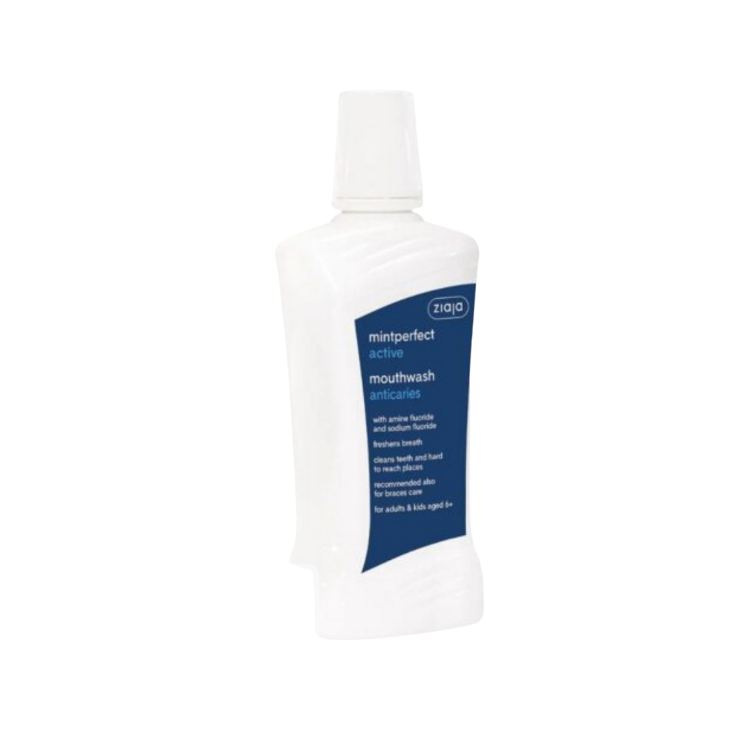 Elba-lait-bronzant-protecteur-spf30-100ml-2025-04-28T090735.587.png Ziaja Mintperfect Bain de Bouche Active anti-caries Blancheur 500ml – Image 1