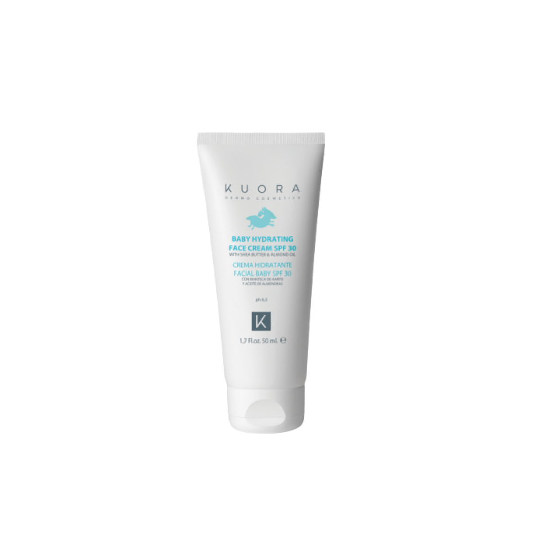Elba-lait-bronzant-protecteur-spf30-100ml-23.png KUORA – BABY HYDRATING FACE CREAM spf30 50ml – Image 1