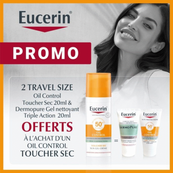Eucerin Ecran Huile controle 50ml + Hydro-protect Echantillon + Dermopure Ech Pack