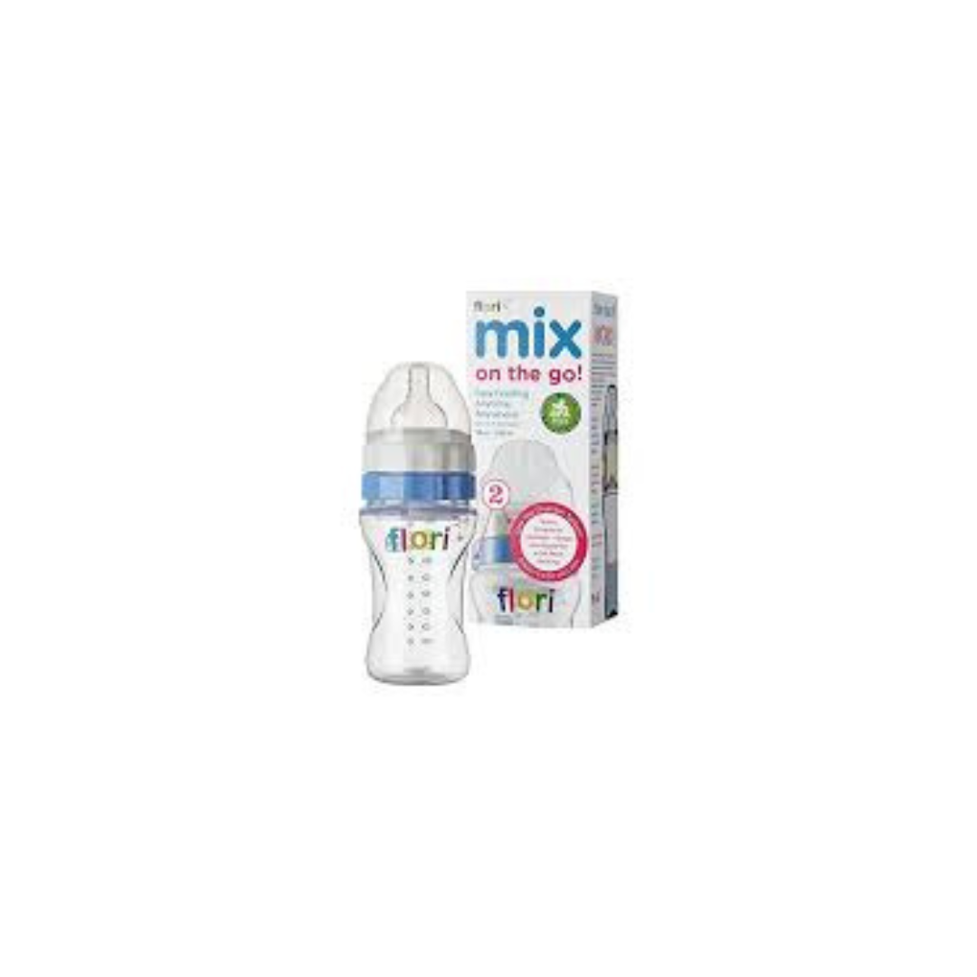 Flori-Mix-Biberon-300ml-Bleu-1.png Flori Mix Biberon 300ml Bleu – Image 1