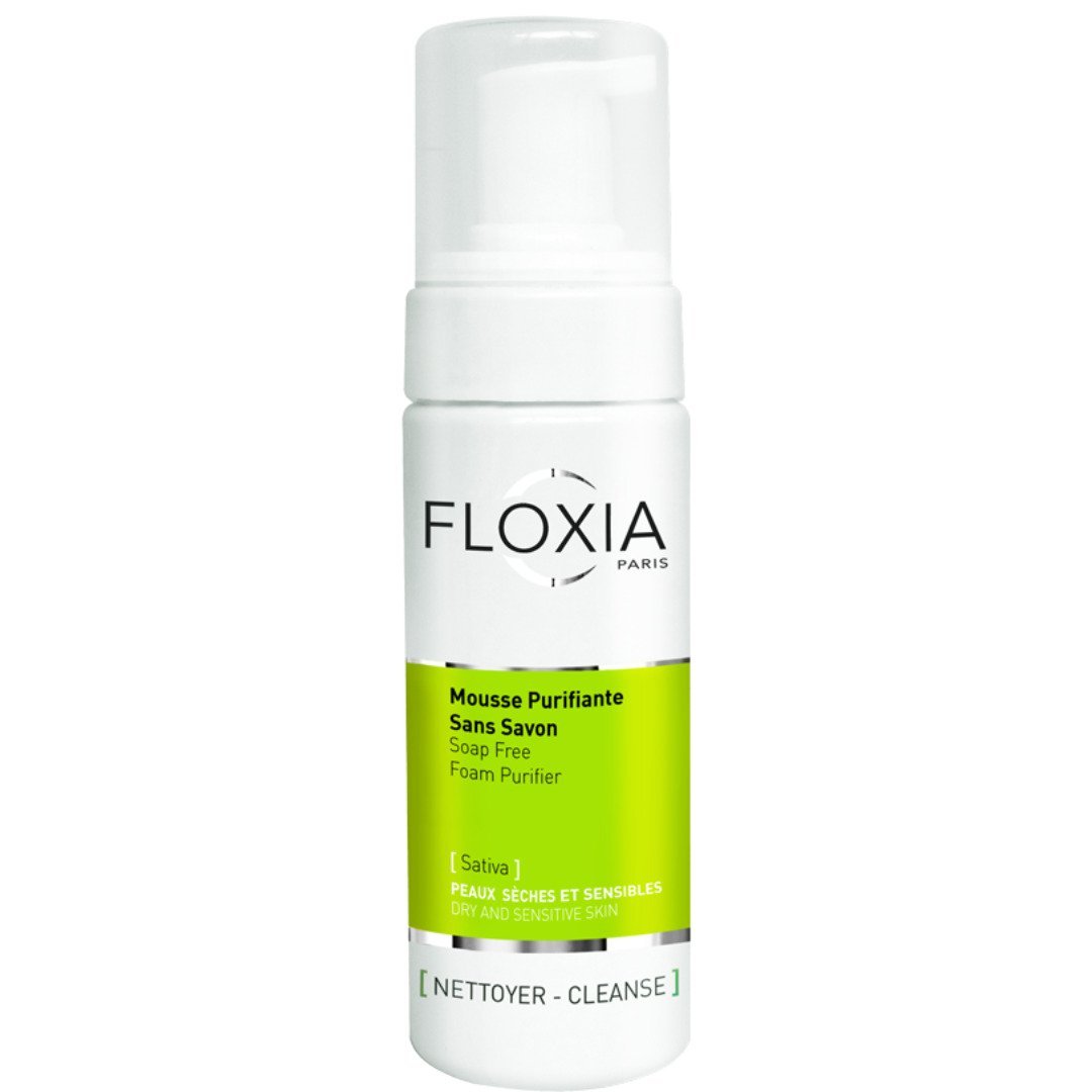 Floxia-mousse-purifiante-Sativa-150ml.jpg Floxia Mousse Purifiante Sans Savon 150ml – Image 1