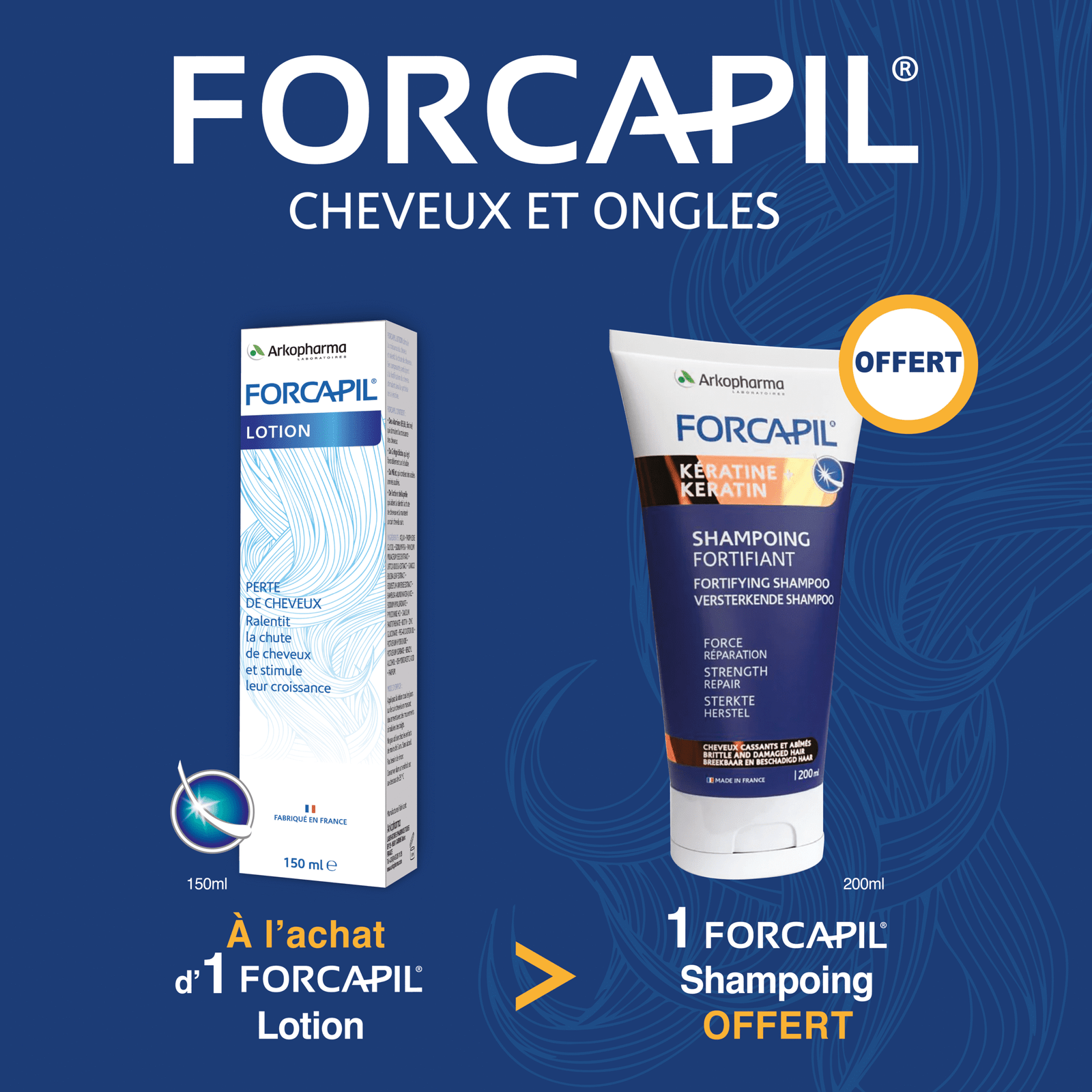 Forcapil-LotionShampoing-1-scaled-1.png FORCAPIL PACK LOTION ANTI CHUTE = FORCAPIL SHAMPOOING ENERGISANT OFFERT – Image 1
