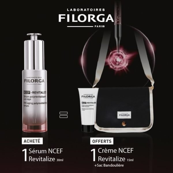 Filorga NCEF Revitalize Serum 30ml = NCEF Revitalize Creme 15ml + Sac Bandoullière Offerts
