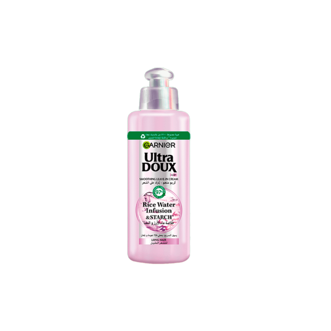 Garnier-Ultra-Doux-Cream-Smoothing-Rice-Water-200ml.png Garnier Ultra Doux Cream Smoothing Rice Water 200ml – Image 1