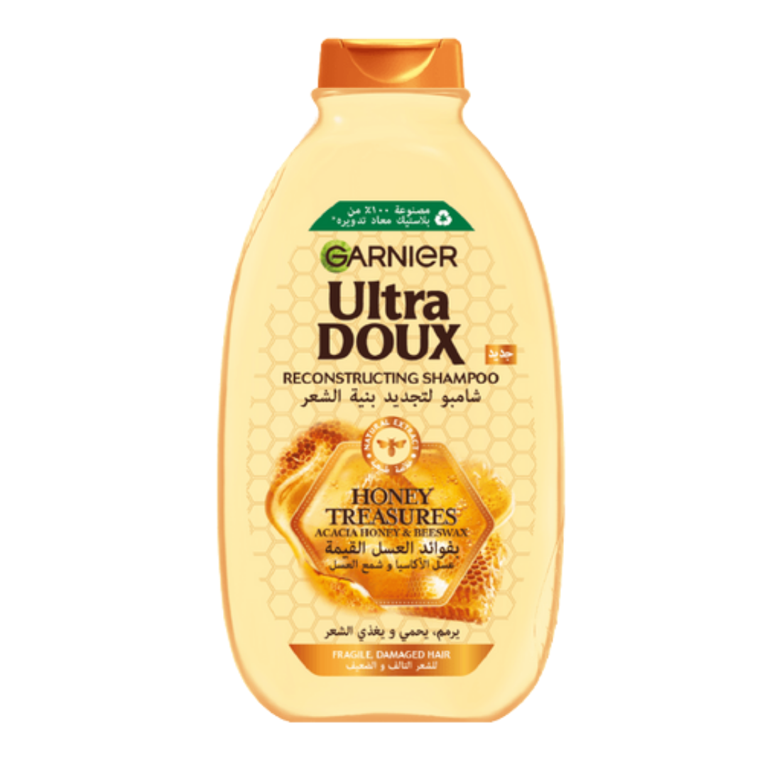 Garnier-Ultra-Doux-Shamp-Tresor-de-Miel-400ml.png Garnier Ultra Doux Shampoing Tresor de Miel 400ml – Image 1