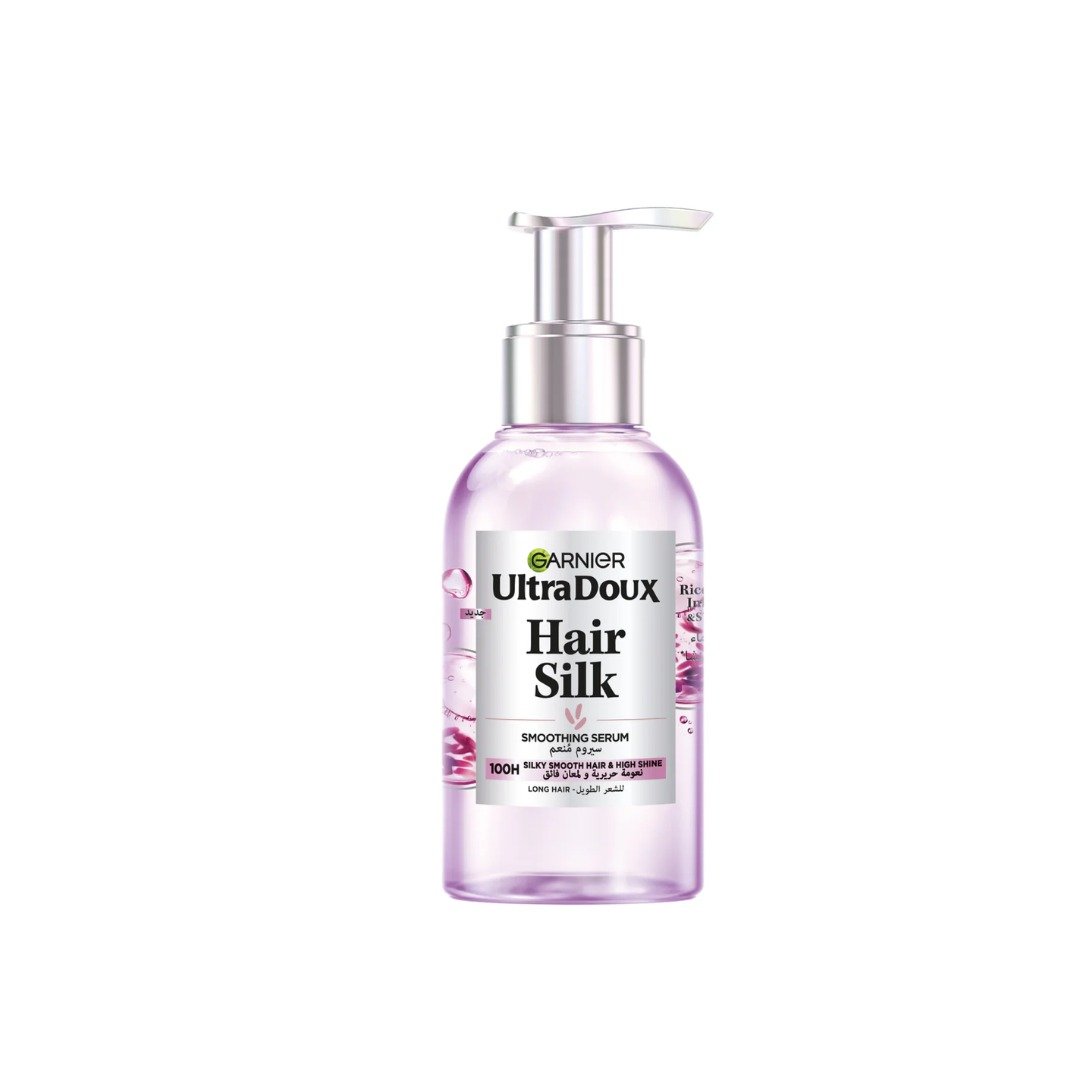 Garnier-Ultra-doux-Hair-Silk-smoothing-Serum-rice-water-120ml Garnier Ultra doux Hair Silk smoothing Serum Rice Water 120ml – Image 1
