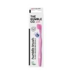 HUMBLE BROSSE A DENTS POUR ENFANTS ROSE A BASE DE PLANTES