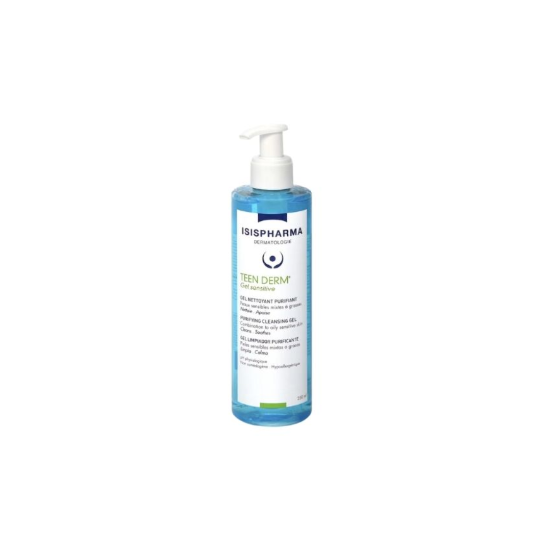 Isis-teen-derm-gel-sensitive-250ml.png Isispharma Teen Derm Gel Sensitive 250ml – Image 1