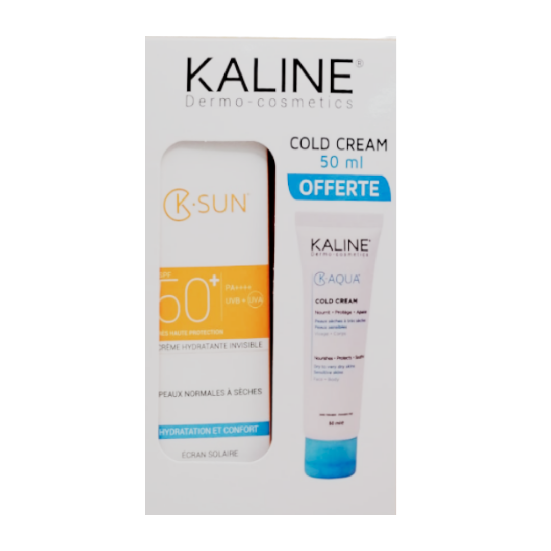 Kaline-k.sun-ecran-invisible-Peaux-Normales-a-Seches-50mlk.aqua-cold-creme-pack.png Kaline k.sun ecran invisible Peaux Normales a seches 50ml+k.aqua cold creme pack – Image 1