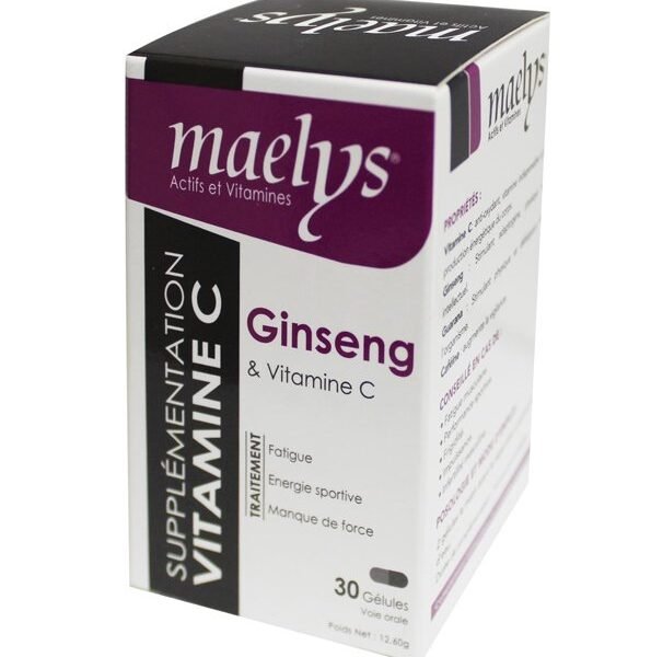 Maelys Ginseng et Vitamine C – 30 Gélules
