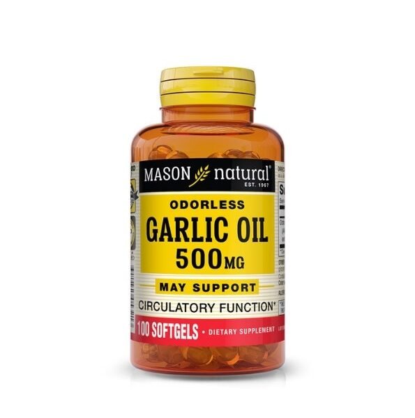Mason Natural Garlic Oil 500 mg 100 Softgels