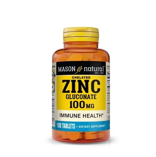 Mason Natural Zinc Gluconate 100 Tablets