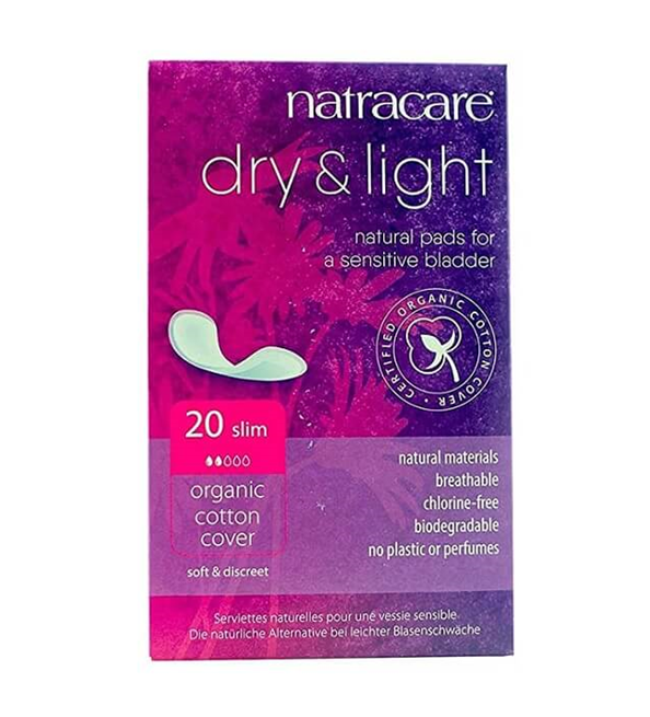 Natracare-Serviette-drylight-pour-legere-incontinence-1.png NATRACARE SERVIETTE DRY & LIGHT POUR LEGERE INCONTINENCE 20 Unités – Image 1