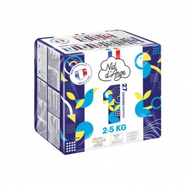 Nid d&rsquo;ange Couche Taille 1 2/5kg 27pieces