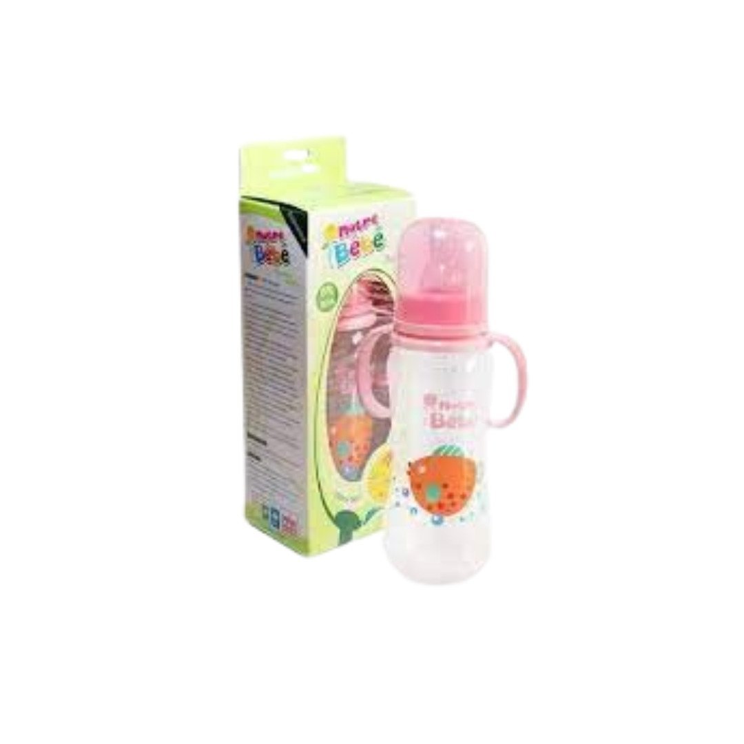 Notre-bebe-biberon-avec-poignee-3m-Gm-240ml.jpg Notre Bebe Biberon Avec Poignée +3m Gm 240ml – Image 1