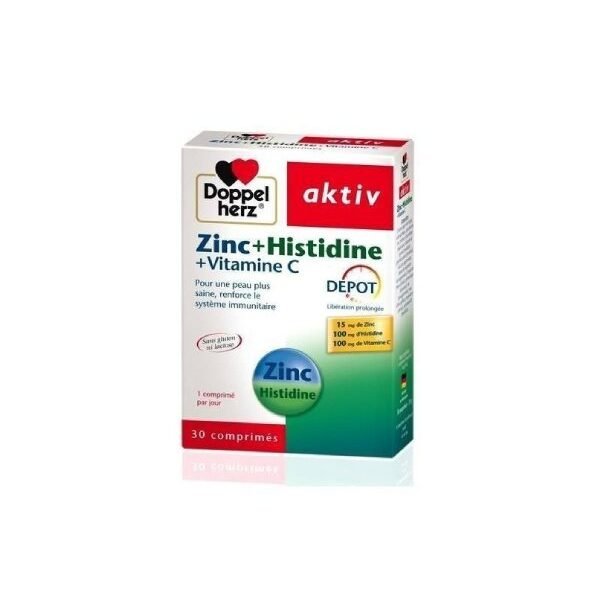 Doppel Herz Zinc+Histidine+Vitamine C 30 Comprimés
