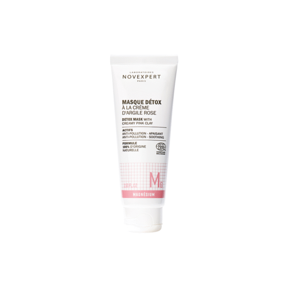 Novexpert Magnésium Masque Détox à la Crème d&rsquo;Argile Rose – 75 ml
