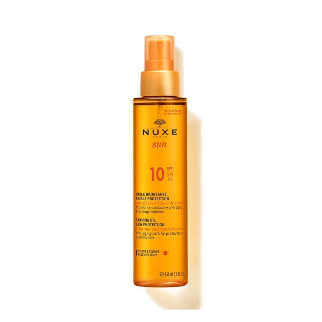 Nuxe-Sun-Huile-solaire-Bronzage-spf10-150ml.jpg Nuxe Sun Huile solaire Bronzage Spf10 150ml – Image 1